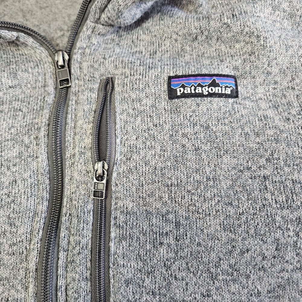 Patagonia Better Sweater Mens XL Heather Grey Quarter Zip Mock Neck 2 - Picture 4 of 7